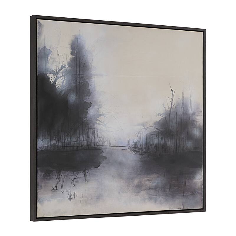 Spencer 40" H x 40" W Canvas Art, White