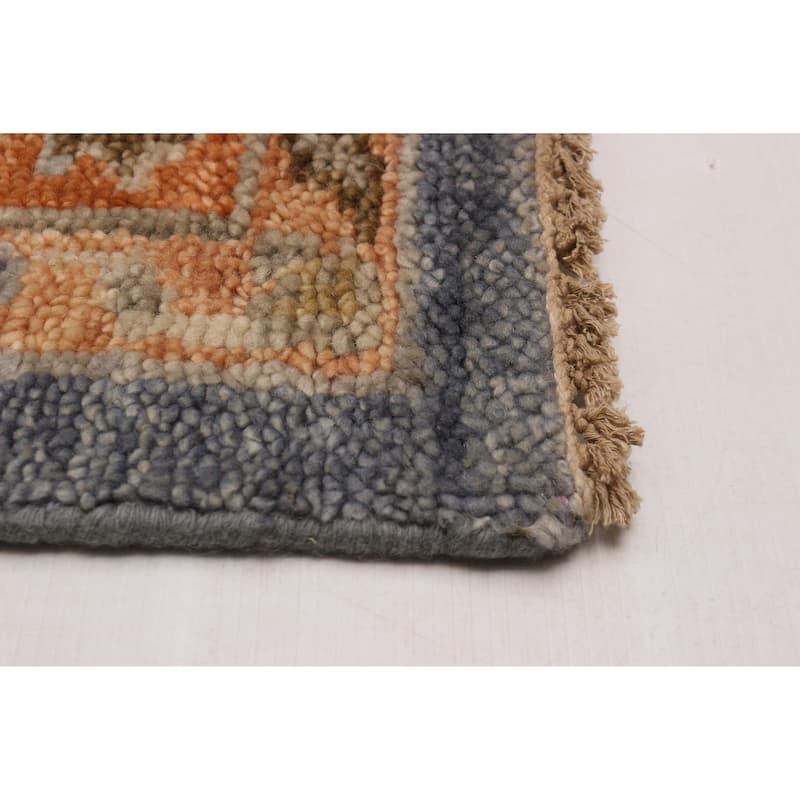 ECARPETGALLERY Hand-knotted Jules Serapi Denim Blue Wool Rug - 7'10 x 9'10
