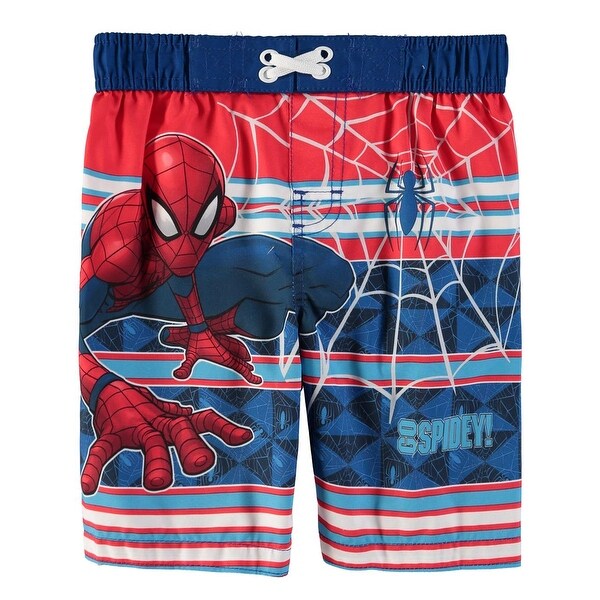 boys spiderman swim trunks