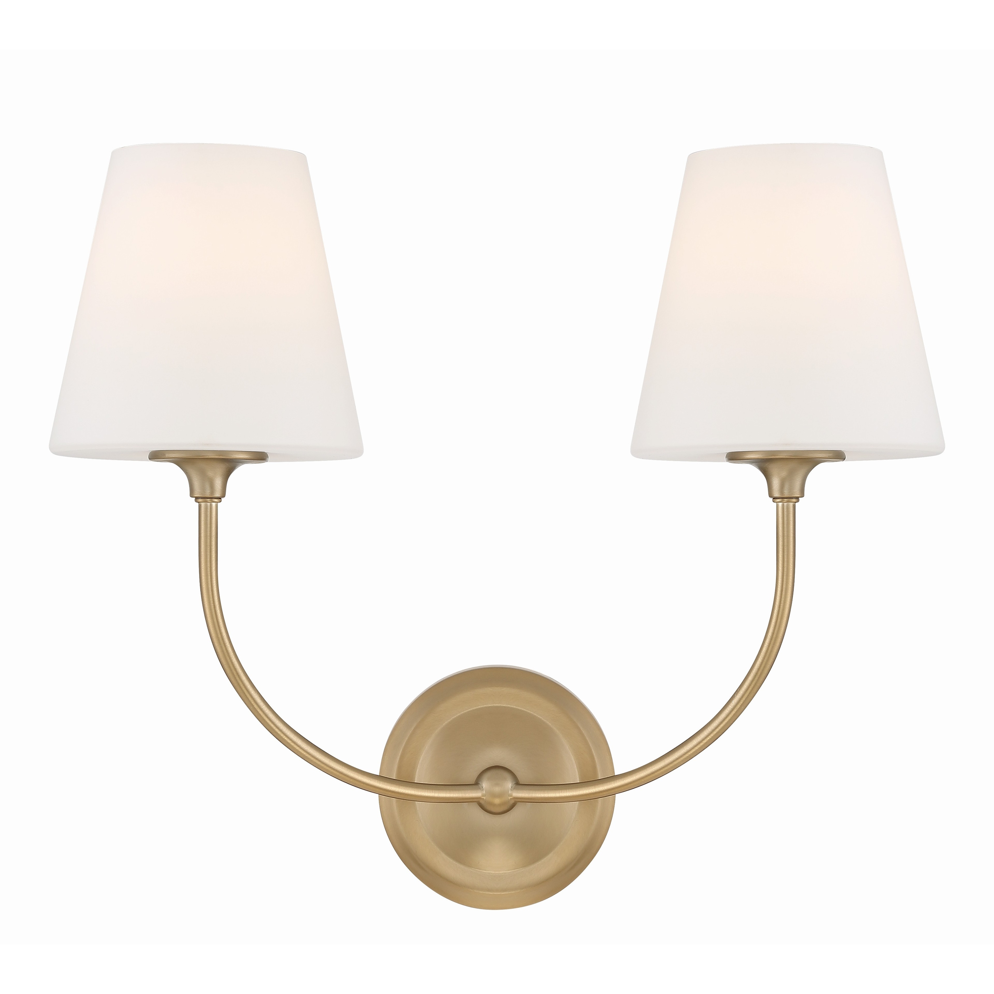 Libby Langdon for Crystorama Sylvan 2 Light Vibrant Gold Wall Mount - 17"W x 14.75"H x 8.25"D