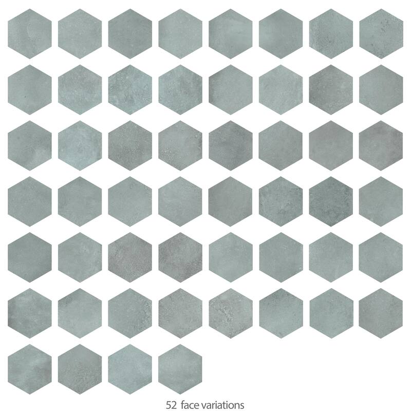 Merola Tile Atlas Hex Grey 8-5/8" x 9-7/8" Porcelain Floor and Wall Tile