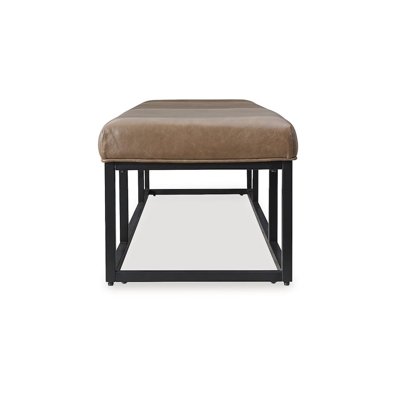 Signature Design by Ashley Joston Brown/Black Accent Bench - 70.87" W x 18.87" D x 15.75" H