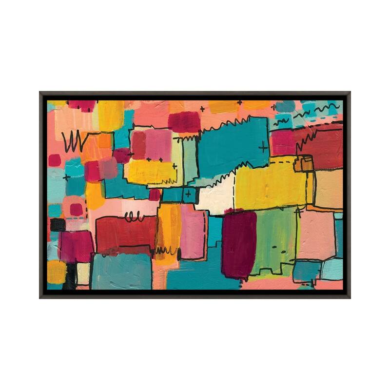 iCanvas "Nova Baby" by Leah Nadeau Framed - Charcoal - 26x40