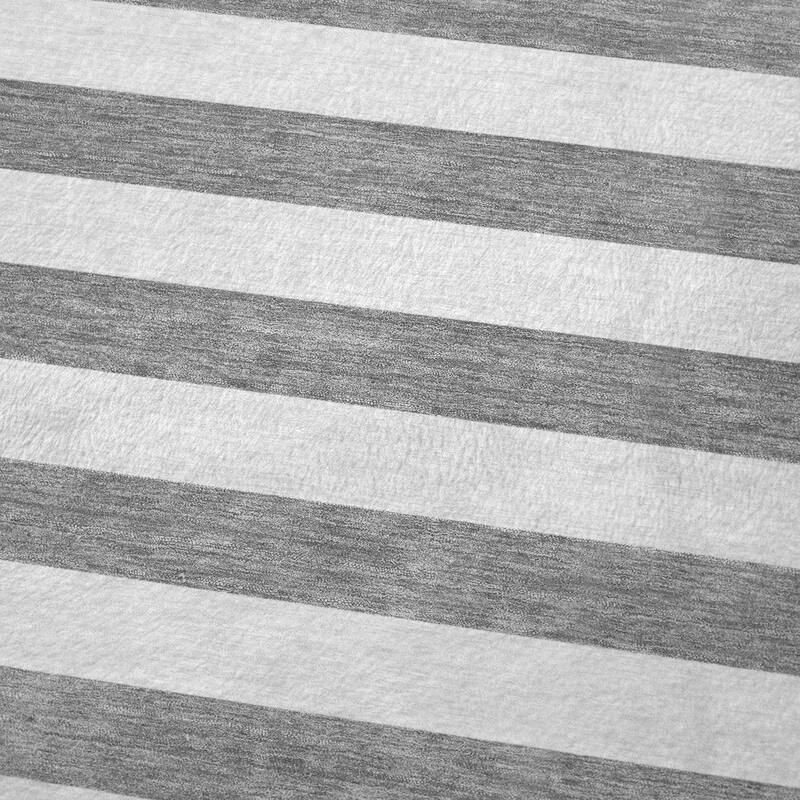 Premium Machine Washable Modern Stripes Sherpa Throw Blanket