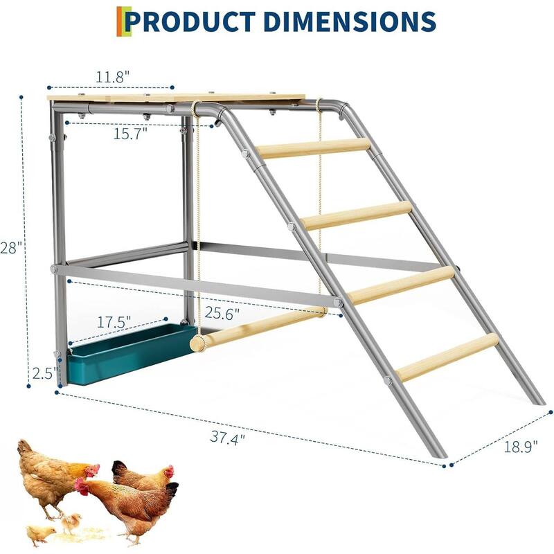Chicken Perch for Coop for Backyard Farm Chickens in Coop