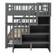 preview thumbnail 35 of 37, Full-Over-Full Convertible Bunk Bed with Storage Stairway & Twin Trundle, Soild Wood Bunk Bed Frame w/Full-Length Guardrail
