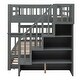 preview thumbnail 10 of 12, Space-Saving Stairway Full over Full Bunk Bed with Trundle, Storage & Guards