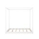 preview thumbnail 7 of 7, Queen Size Canopy Platform Kids Bed with Support Legs, Modern Pine Wood Frame, Sturdy Slats & Customizable Canopy Design, White