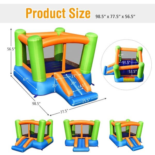 Gymax Inflatable Bounce House Kids Jumping Playhouse Indoor & Outdoor ...