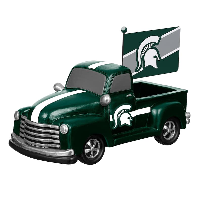 NCAA Rally Truck Garden Statue with Team Flag