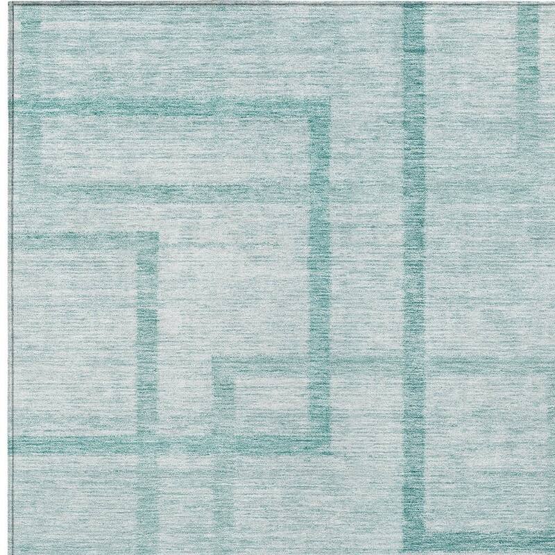 HomeRoots Geometric Transitional Rectangle Outdoor Rug