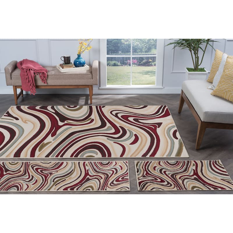 Lagoon Modern & Contemporary Abstract Indoor Area Rug