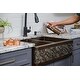 preview thumbnail 13 of 13, 33-in Hammered Copper Kitchen 70/30 Double Basin Sink with Short 5-in Divider w/ Accessories (KSP3_K70DB33199-SD5)