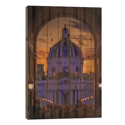 Institute Of France, Paris Print On Wood by Jérôme Labouyrie - Multi-Color