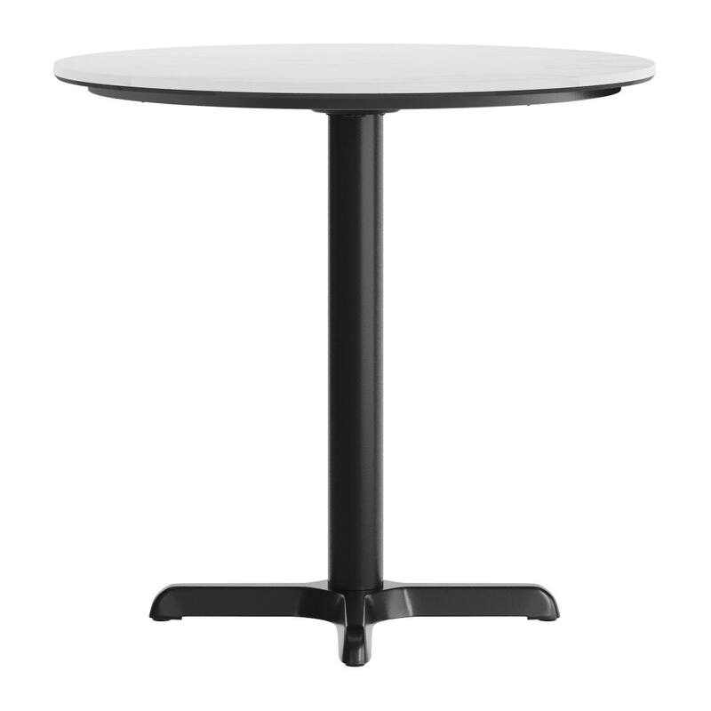 Commercial HPL Tabletop with Table Height Crisscross Base
