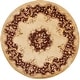 preview thumbnail 47 of 76, SAFAVIEH Handmade Bergama Achsah Oriental Hand-spun Wool Rug 4' x 4' Round - Ivory/Rust