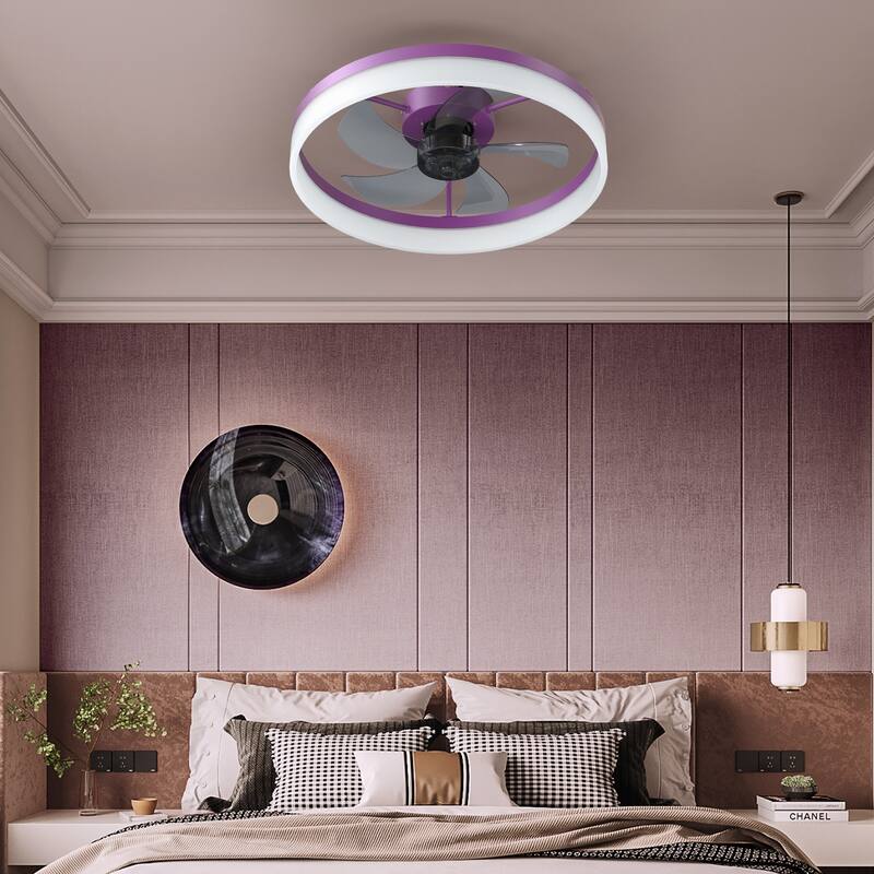 Cusp Barn 20" Dimmable LED Ceiling Fan,Reversible Modern Smart Fan Light,6 Speeds,Quiet DC Motor with APP Control for Indoor