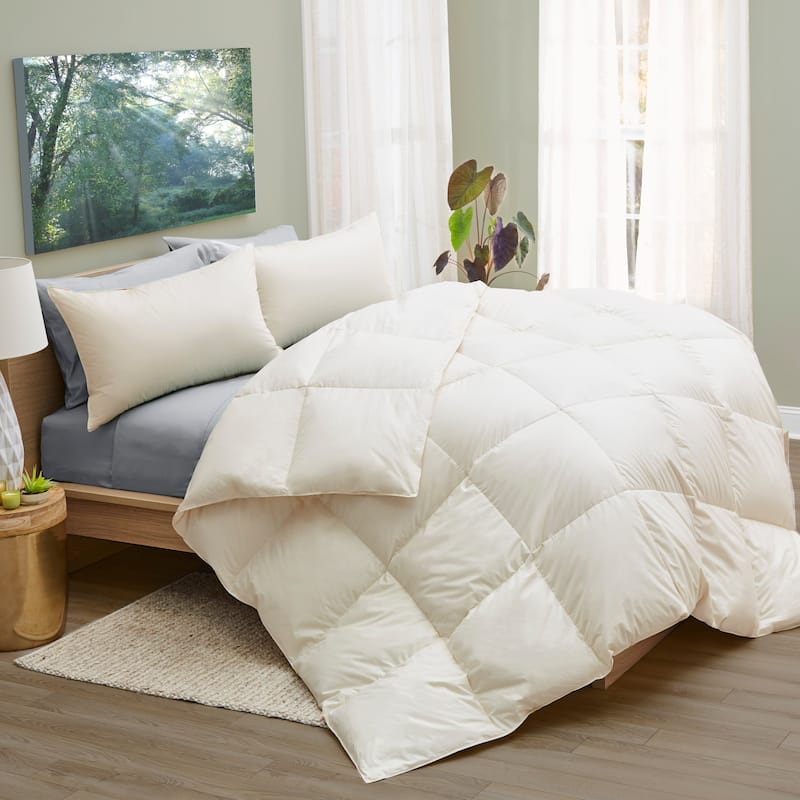 300 Thread Count 100% Cotton Lanadown Duvet - Down & Wool Blend - Baffle Box Design