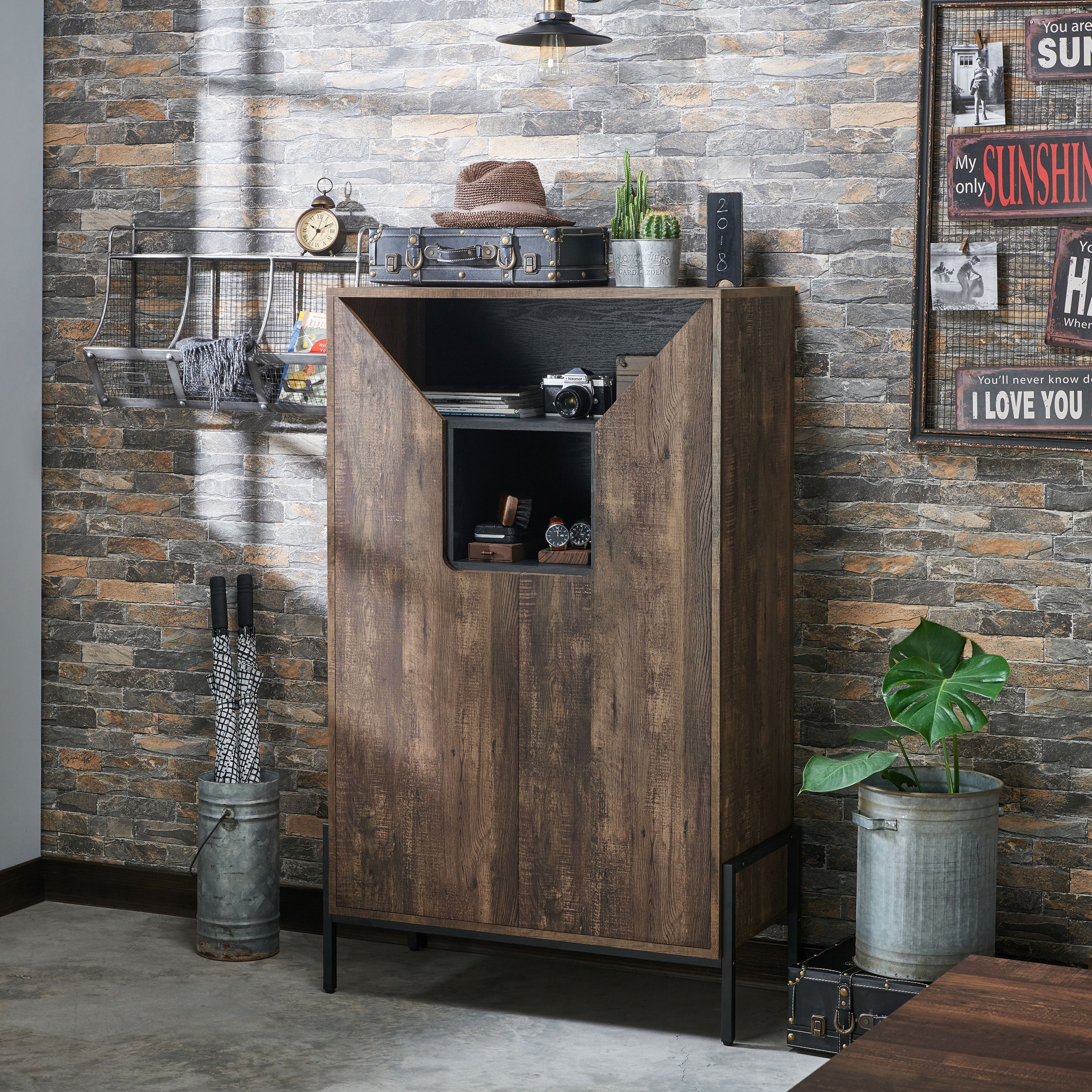 Carbon Loft Cassini Rustic 8-shelf Shoe Cabinet