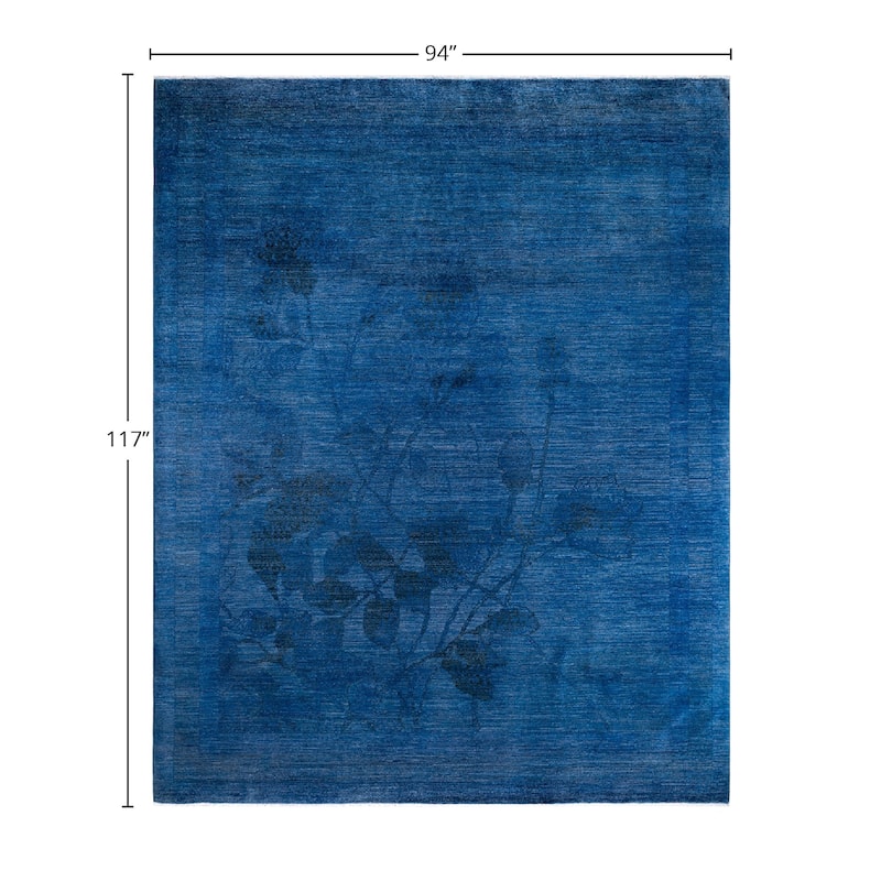 Contemporary Overdyed Wool Hand Knotted Area Rug - 7' 10" x 9' 9"