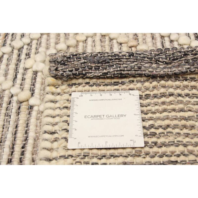 ECARPETGALLERY Braid weave Sienna Cream Wool Rug - 4'11 x 8'1