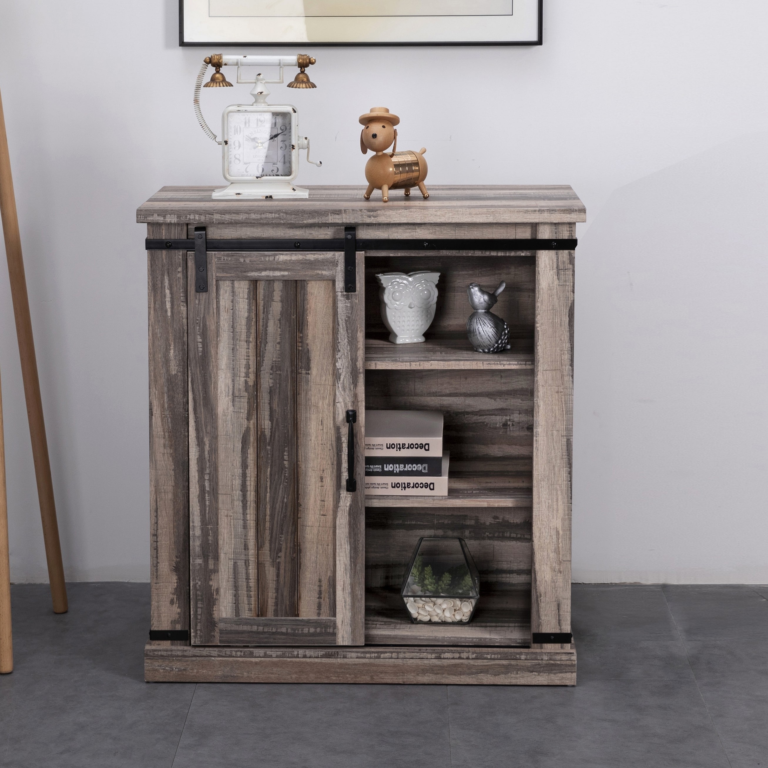 32" Compact TV Stand for 40" TVs w/ Barn Door Design - 32"