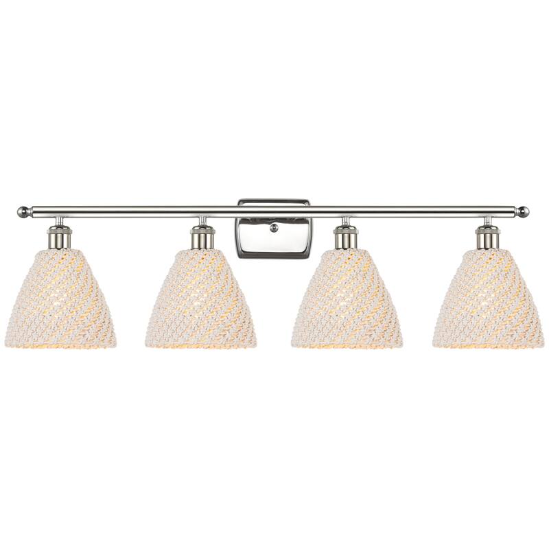 Innovations Lighting Endless Possibilities Ballston - Bristol Natural - 4 Light 38" Bath Vanity Light - Polished Nickel