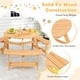 preview thumbnail 8 of 7, Kids Outdoor Wooden Picnic Table and Bench Set with Umbrella Hole-Natural - Multi