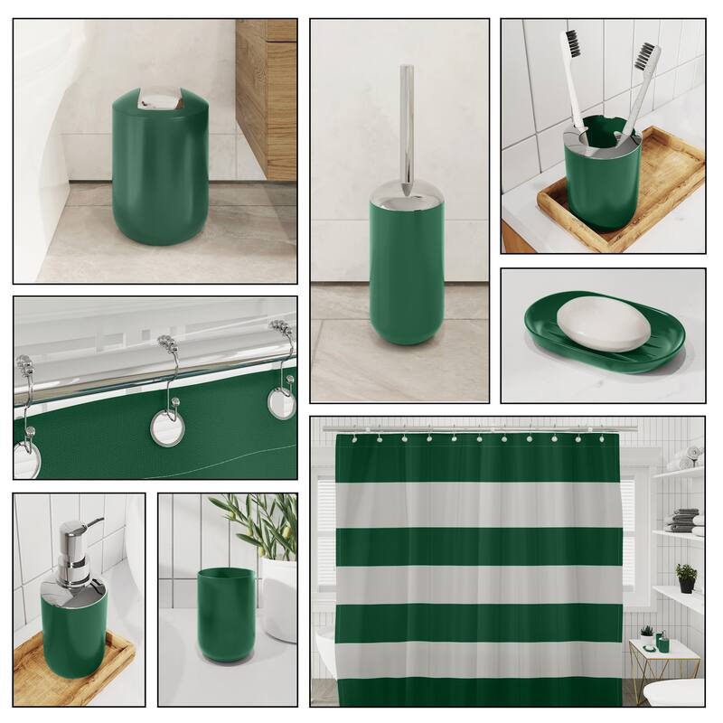 Clara Clark Bathroom Accessories Set with Shower Curtain and Rugs