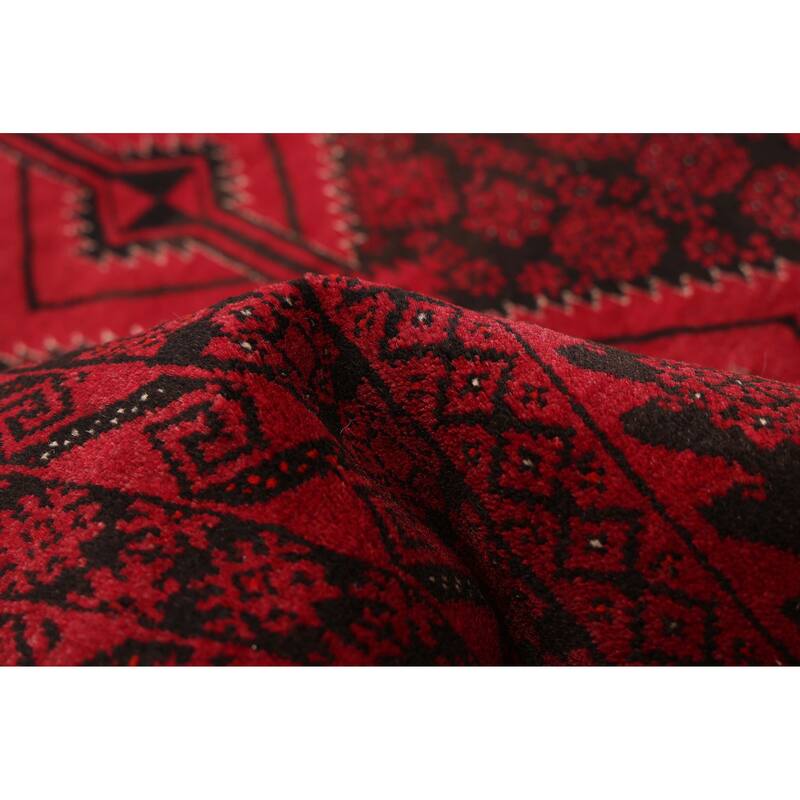 ECARPETGALLERY Hand-knotted Teimani Red Wool Rug - 3'5 x 6'3