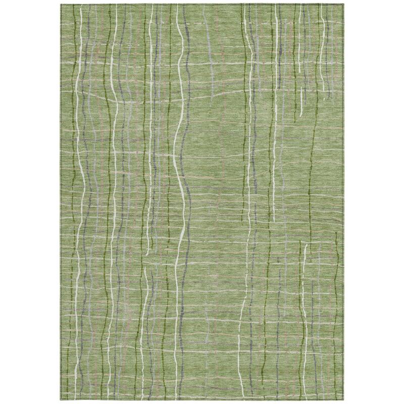 HomeRoots Striped Transitional Rectangle Outdoor Rug