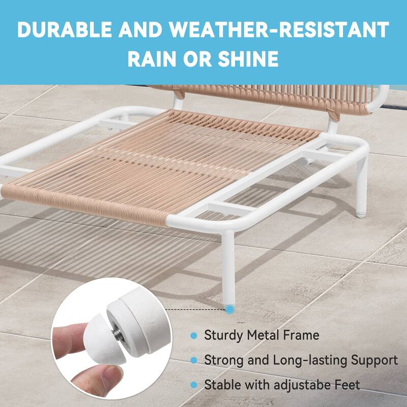 Outdoor Patio Sectional Sofa Conversation Set Cushioned Free Combination Customizable Set