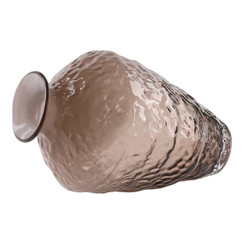 Glass Decorative Vase Contemporary Textured Flower for Home Decor