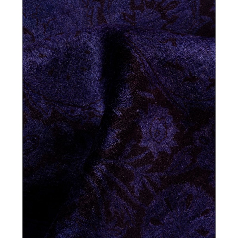Overdyed One-of-a-Kind Hand-Knotted Area Rug - Purple - 8' 2" x 10' 4"