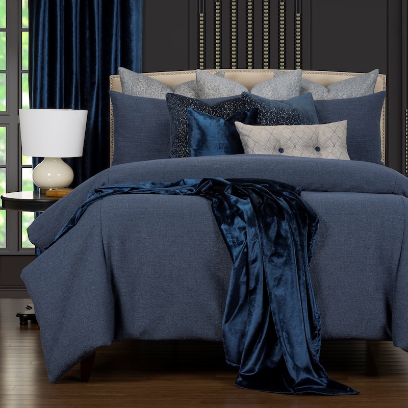 F Scott Fitzgerald Biloxi Blue Duvet Cover and Insert Set