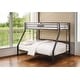 preview thumbnail 5 of 9, Black Twin XL/Queen Bunk Bed w/ Slat System & Ladder