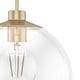 preview thumbnail 7 of 12, Hunter Xidane 1 Light Clear Glass Pendant or Semi-Flush Light - Kitchen Island, Dining Room, Entry - Glam, Contemporary