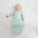 preview thumbnail 8 of 6, The Peanutshell Carefree Floral Newborn Layette Set for Baby Girls, 16-Pieces, Pink/Aqua, 0-3 Months