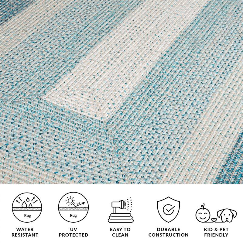 SAFAVIEH Handmade Braided Ecenur Indoor/Outdoor Machine Washable Rug
