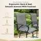 preview thumbnail 3 of 10, 3/5-Piece Patio Bar Stool Set Wood-look Table & Grey Textilene Sling Fabric Swivel Bar Stools