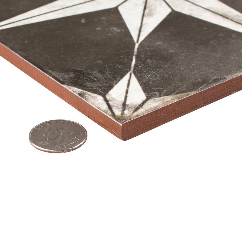 Merola Tile Kings Star Night 17-5/8" x 17-5/8" Ceramic Floor and Wall Tile