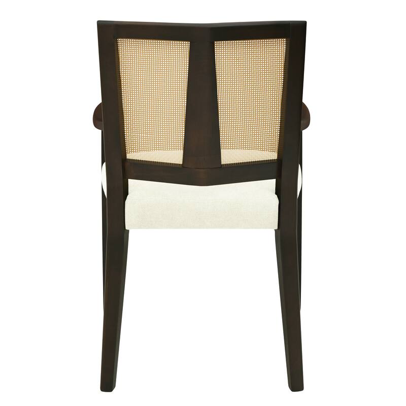 Roomfitters Arm Dining Chairs Set of 2, Upholstered Wood Accent Seating for Dining Room,
