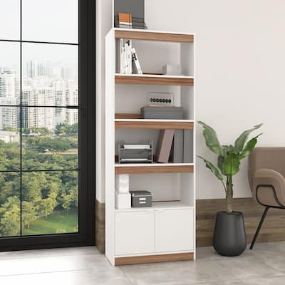 Manhattan Comfort Mid-Century Ratzer 5 Shelf Bookcase