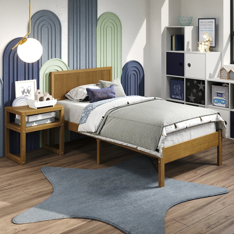 P'kolino Reeded Twin Bed - Natural oak