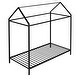 preview thumbnail 22 of 26, Twin Size Metal House Frame Platform Bed with Floor for Kids, Boys and Girls