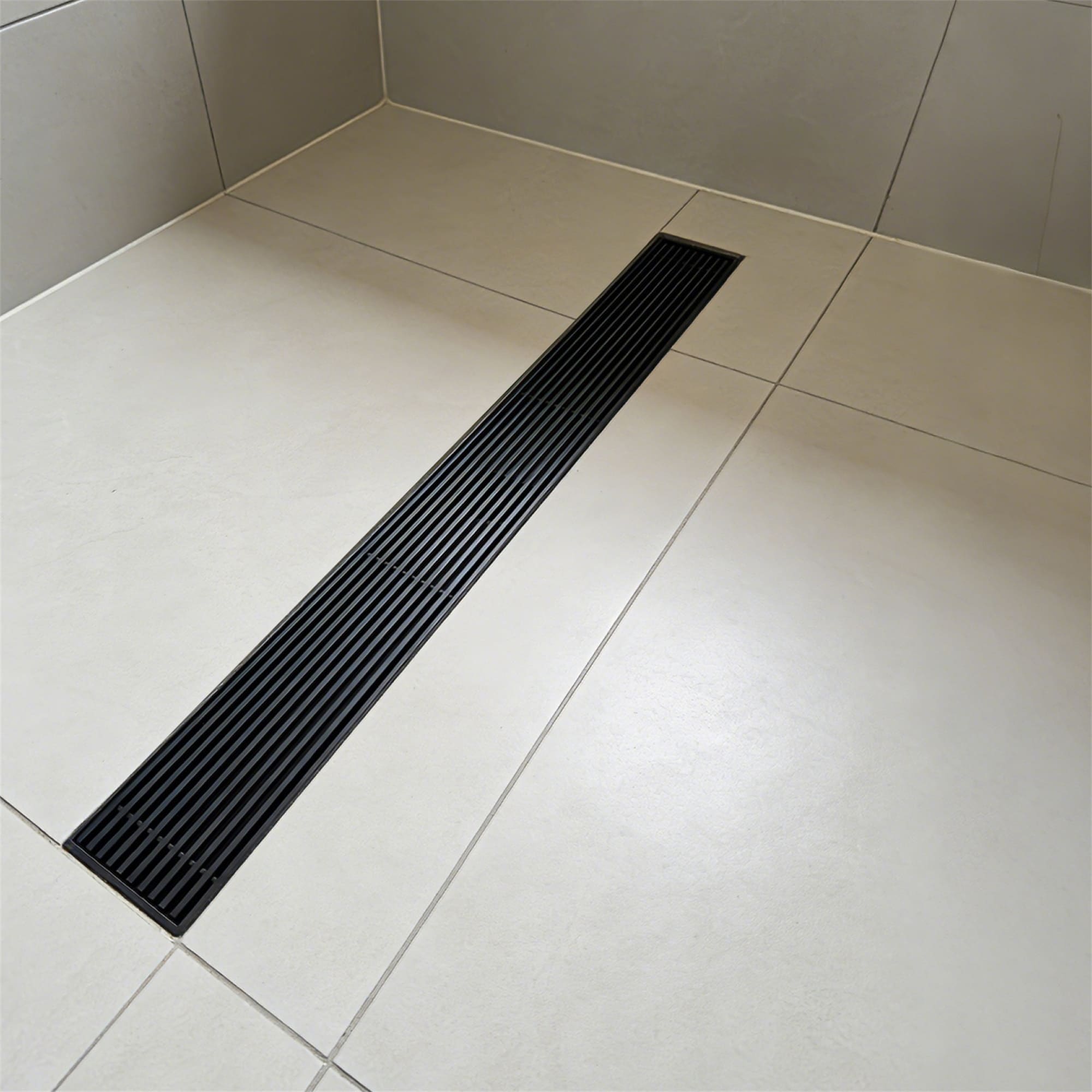 24 Inch Linear Shower Drain with Adjustable Feet Rectangle Stainless Steel Shower Floor Drain with Hair Strainer