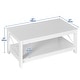 preview thumbnail 17 of 51, Moasis Farmhouse Coffee Table with Shelf, 2-Tier Center Table for Living Room