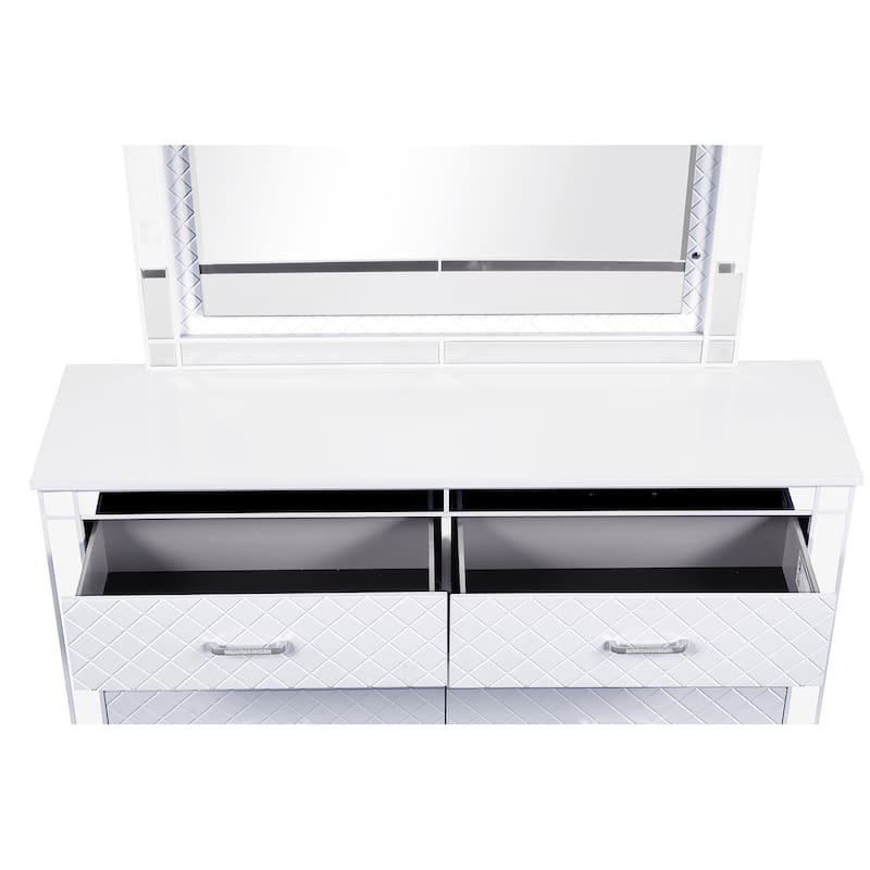 Livorno Gunmetal 6-Drawer 62 in. W Dresser