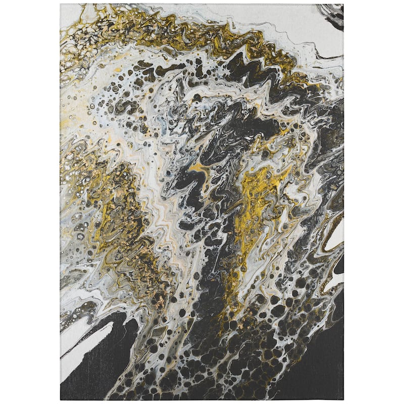 Addison Indoor/ Outdoor Karina Abstract Washable Area Rug