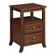preview thumbnail 3 of 26, Convenience Concepts Melbourne 2 Drawer End Table with Shelf